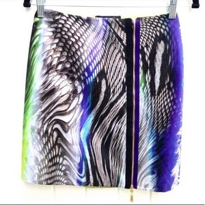 Elie Tahari Multi-Colour Silk Mini Skirt